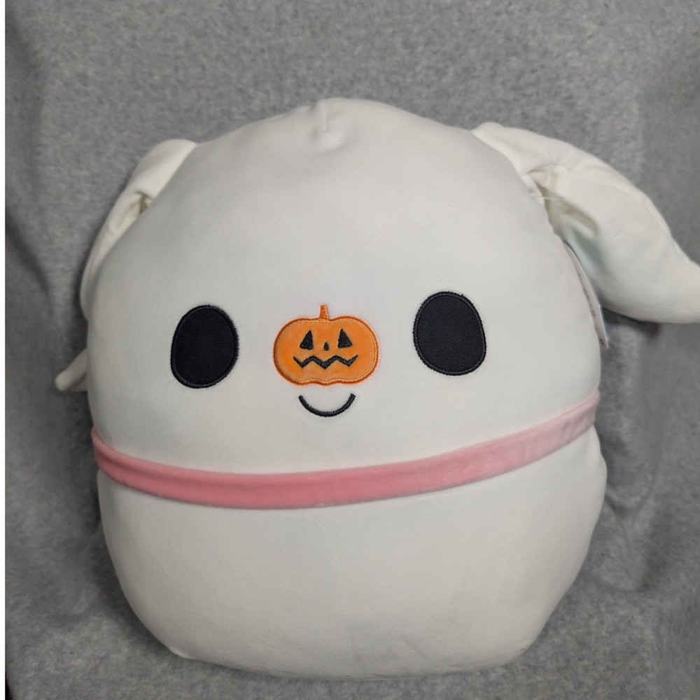 Squishmallows Zero Plush 13" Disney Nightmare Before Christmas Pumpkin Nose NWT